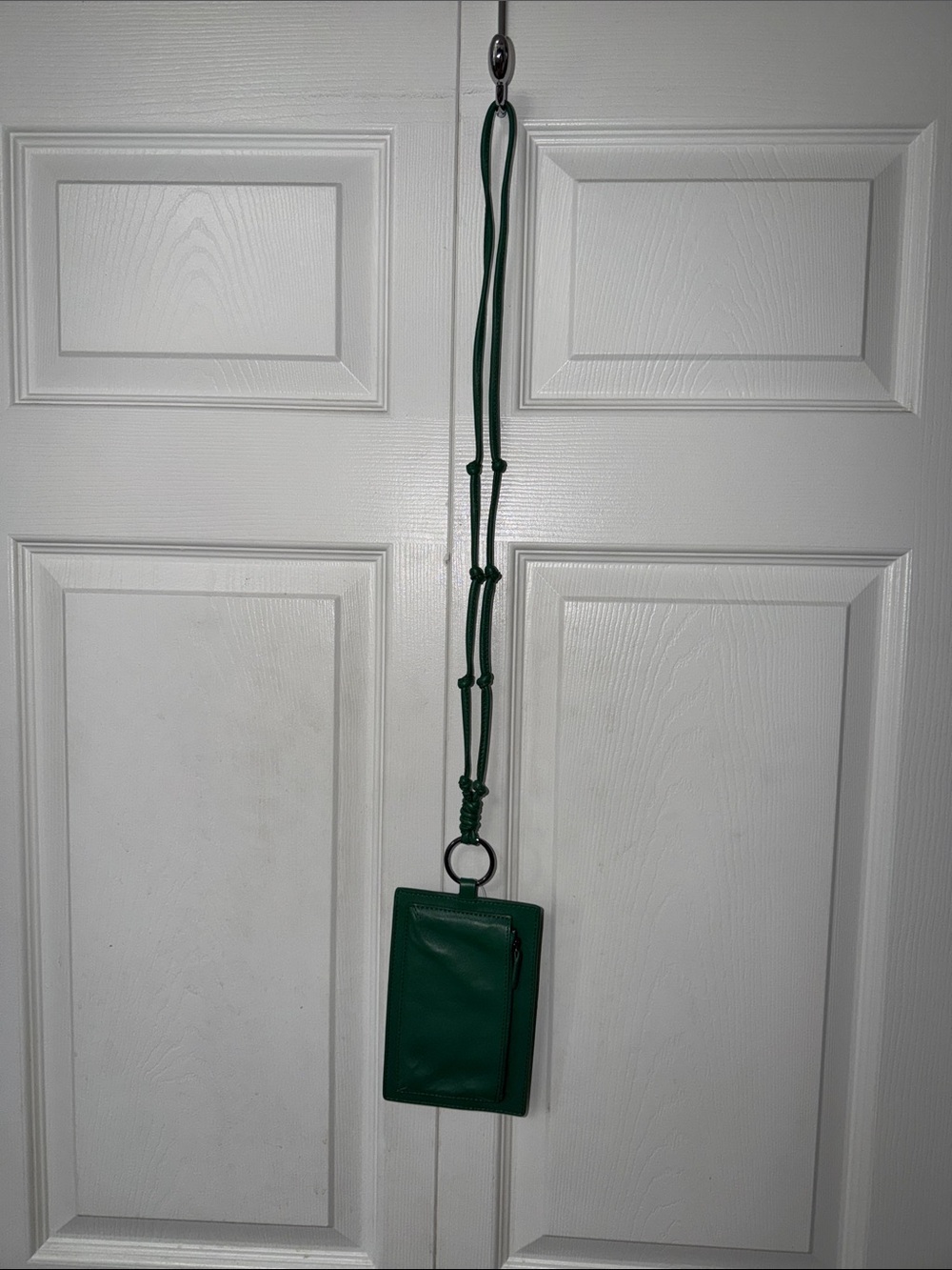 Free People Green Leather Crossbody Card Holder